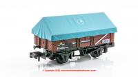 NR-51 Peco 5 Plank China Clay Hood Wagon OOV number B743030 in BR Brown livery
